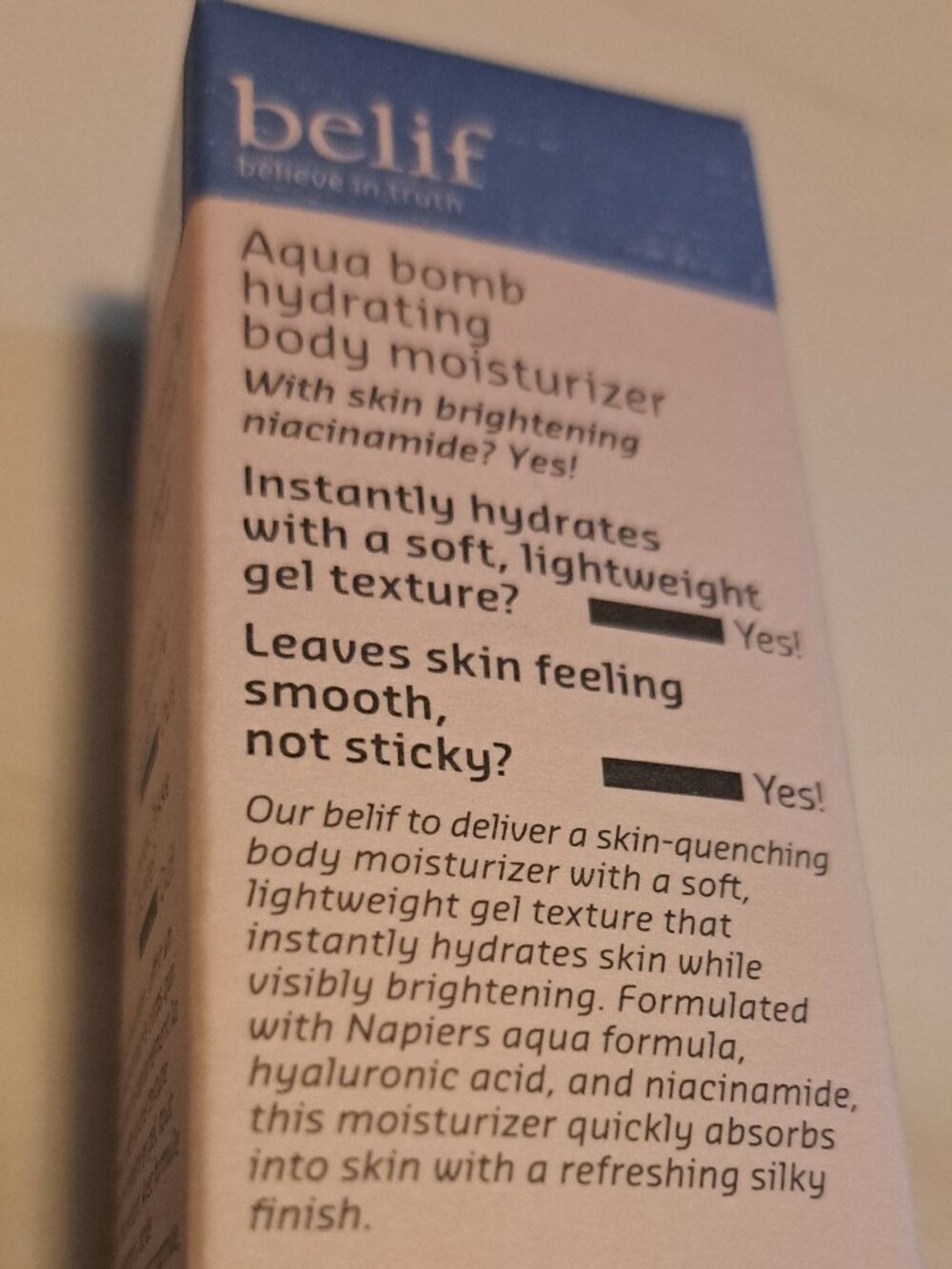 BELIF AQUA BOMB HYDRATING BODY MOISTURIZER